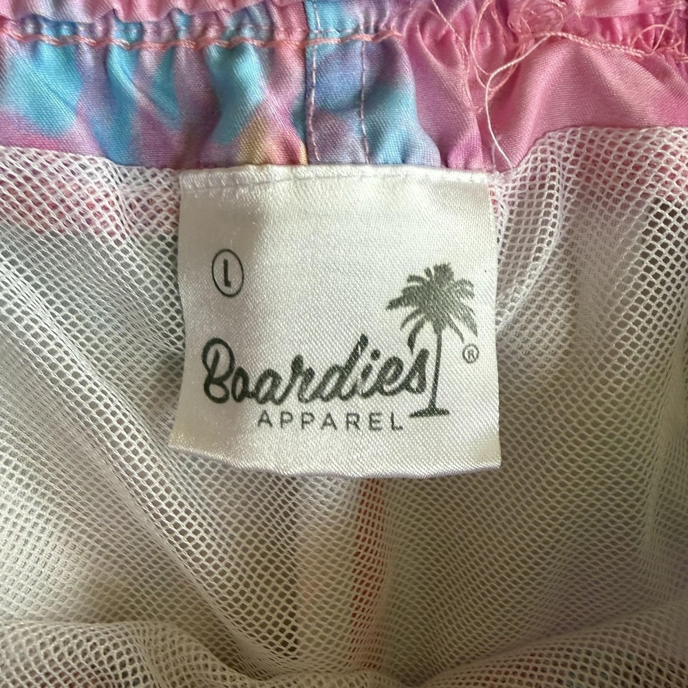 Boardies Swim Trunks Shorts Mens Large Multicolor Tie Dye Lined Surf Flaws Read - Picture 3 of 10